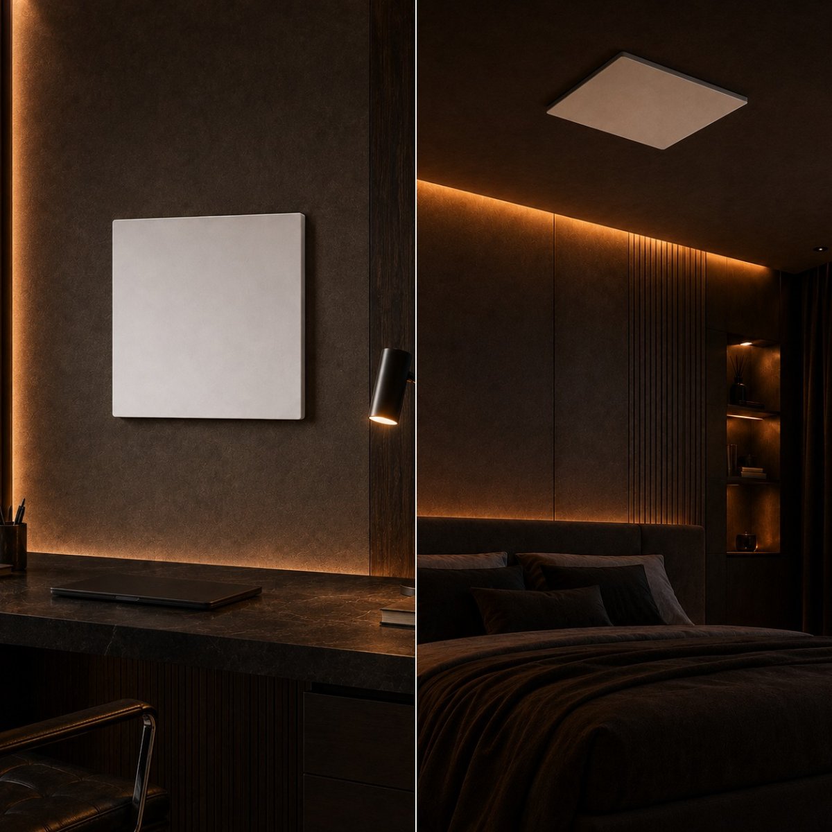 Infrarotheizung 345 W · 620 × 620 mm (62,5-cm-Raster)