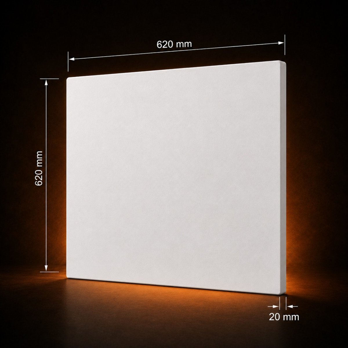 Infrarotheizung 345 W · 620 × 620 mm (62,5-cm-Raster)