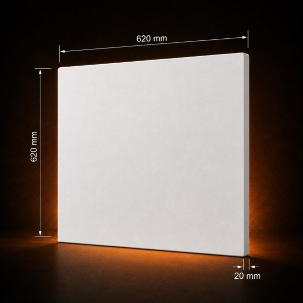 Infrarotheizung 345 W · 620 × 620 mm (62,5-cm-Raster)