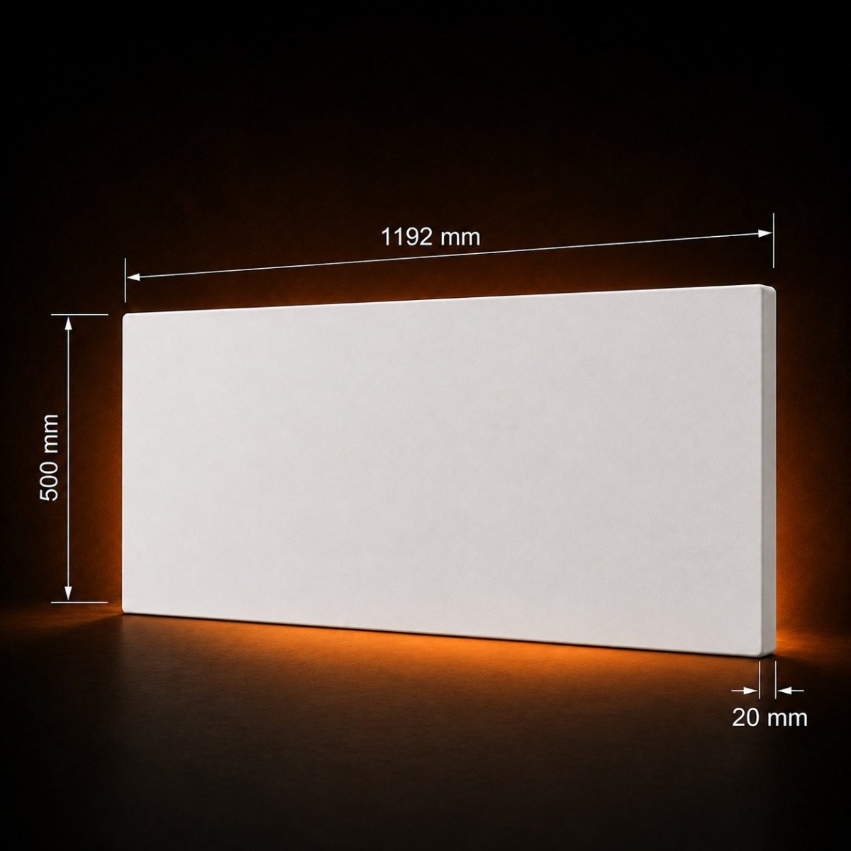 Infrarotheizung 580 W · 500 × 1192 mm