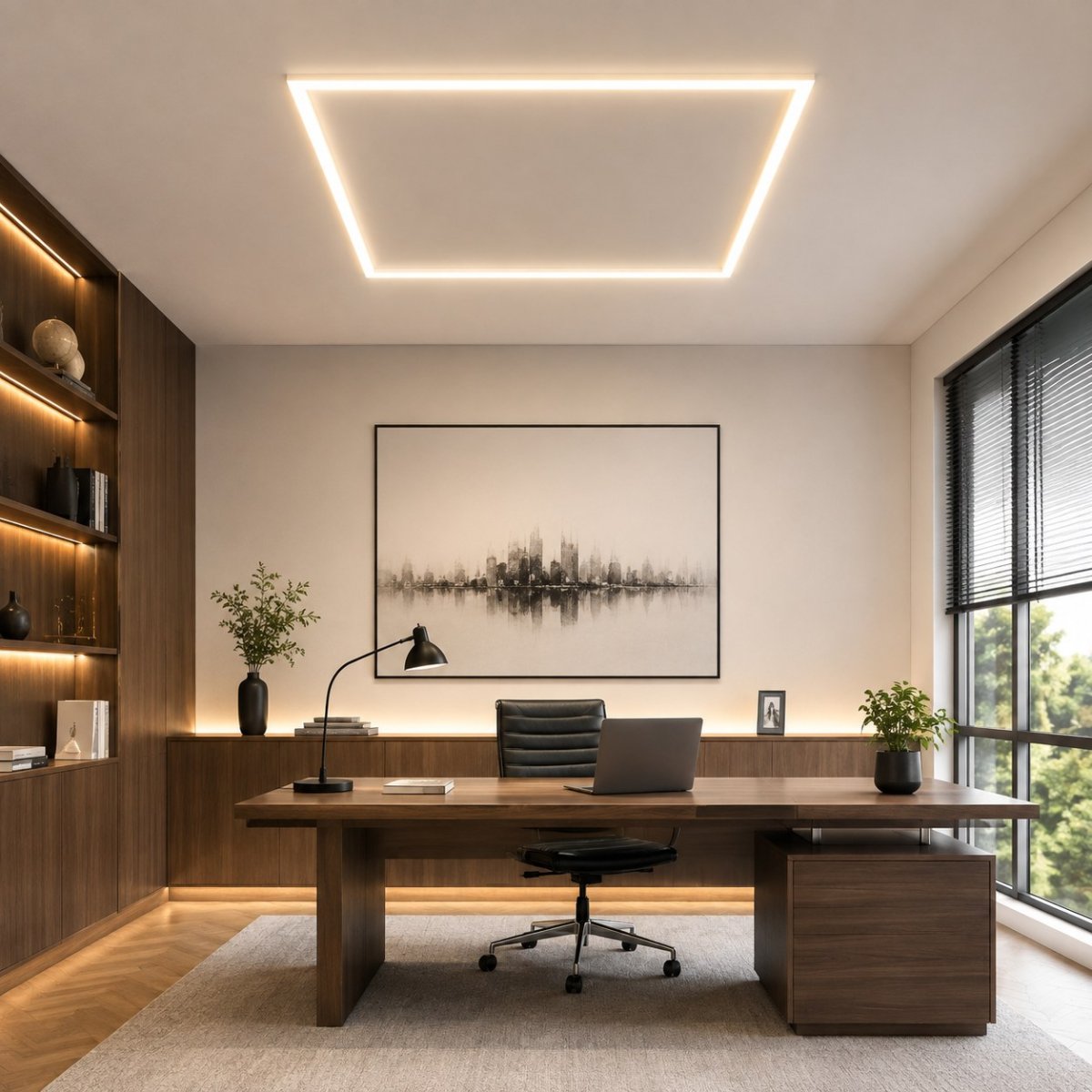 LED-Lichtrahmen für Infrarotheizung · passend zum 480-W-Paneel · 4.150 lm