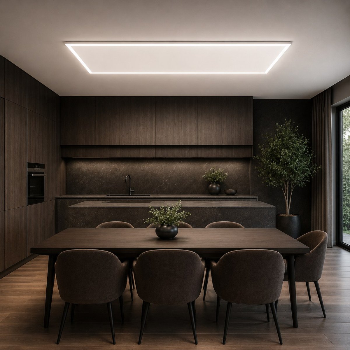 LED-Lichtrahmen für Infrarotheizung · passend zum 630-W-Paneel · 4.950 lm