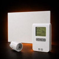 Infrarotheizung 370 W mit Thermostat · Plug &...