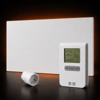 Infrarotheizung 480 W mit Thermostat · Plug &...